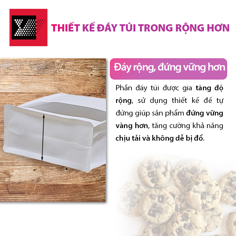 Đáy túi rộng