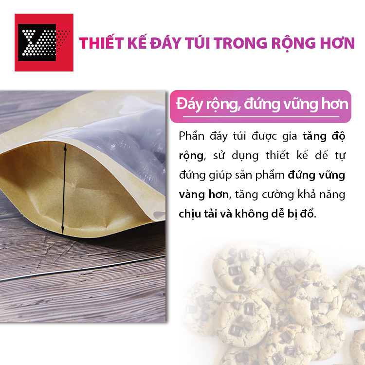 Đáy túi rộng