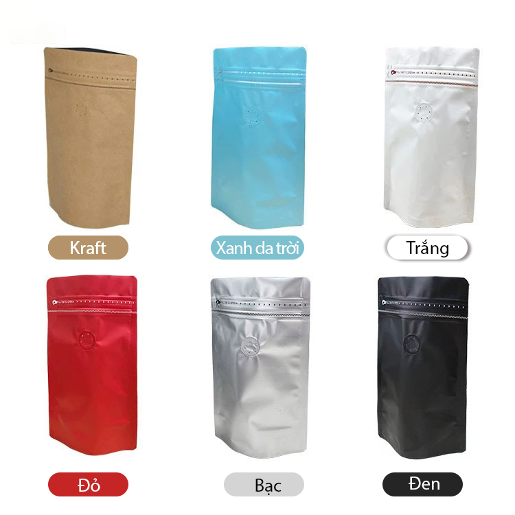 魔方侧拉链咖啡袋（带气阀）