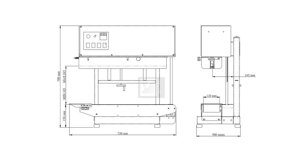 WD533VS-立式桌上型連續封口機