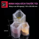 Minh họa kích thước túi