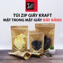 Túi zip giấy kraft mặt trong mặt giấy đáy đứng